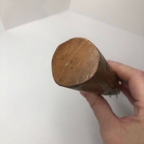 vintage wooden hand carved tiki man hand held bottle opener 9 inches tiki bar - Picture 5 of 7